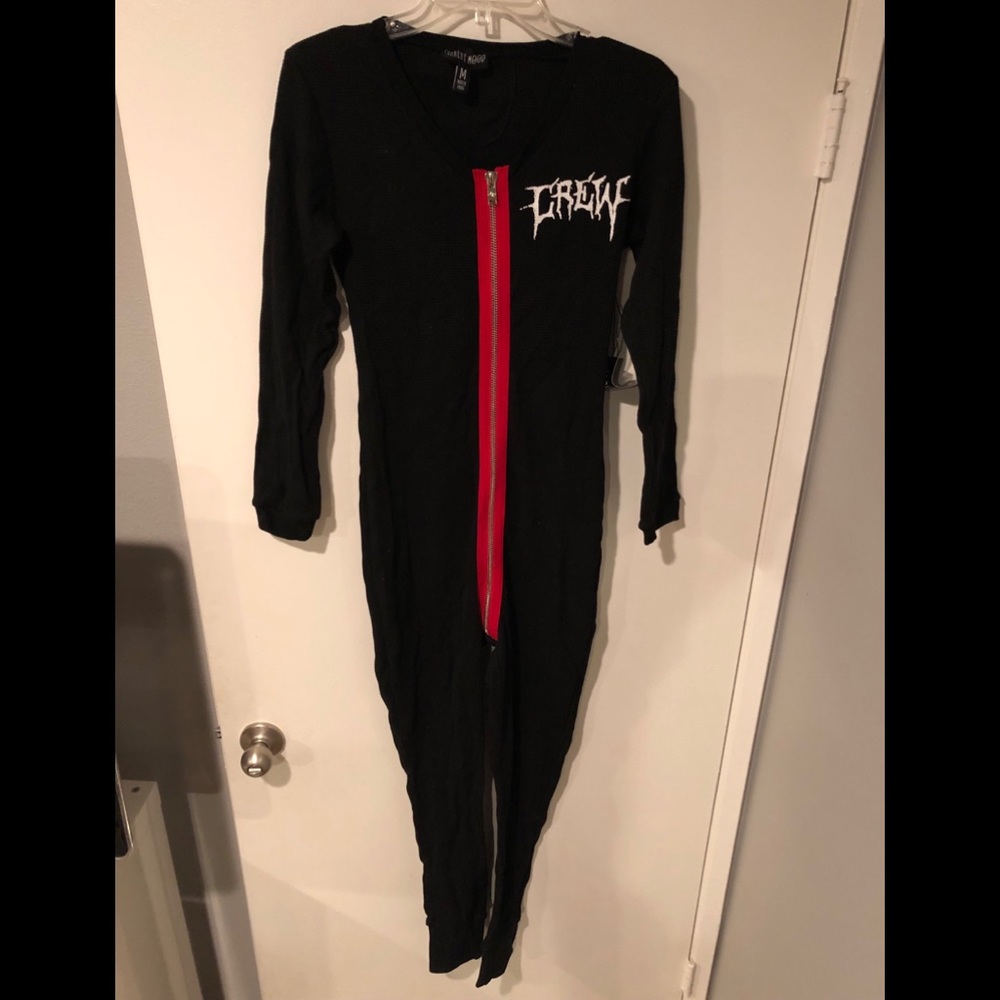 Dolls Kill Thermal Jumpsuit One Piece Long Sleeve